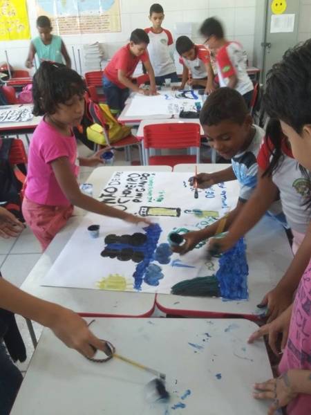 Arte ambiental ocorreu em 4 escolas mobilizando 200 crianças de Petrolina e Juazeiro.