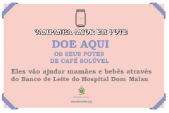 CAMPANHA: DOAÇÃO DE FRASCOS DE VIDRO PARA BANCO DE LEITE