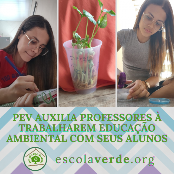 PEV AUXILIA PROFESSORES À TRABALHAREM EDUCAÇÃO AMBIENTAL COM SEUS ALUNOS
