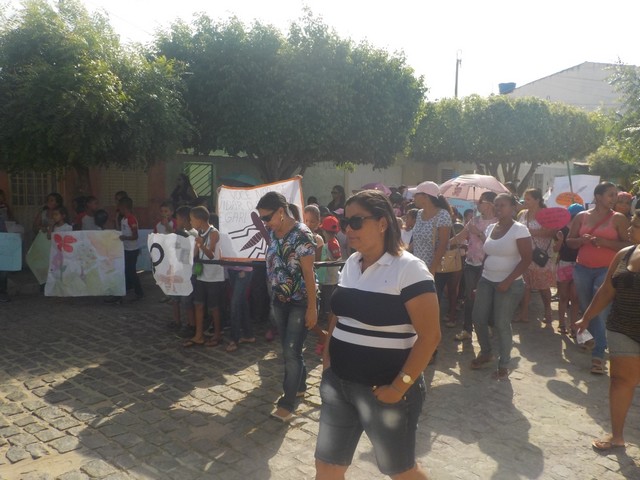 Escolas mobilizadas pelo PEV realizam passeata contra o mosquito Aedes Aegypti pelas ruas de Juazeiro-BA