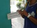 Escolas recebem adesivos fixados pelos estudantes