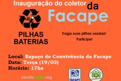  INAUGURADO COLETOR DE PILHAS DA FACAPE