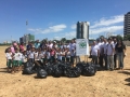 No Dia Mundial da Água, ação do PEV recolheu cerca de 30 sacos de lixo, realizou peixamento e abraçou o Rio S. Francisco. (22.03).
