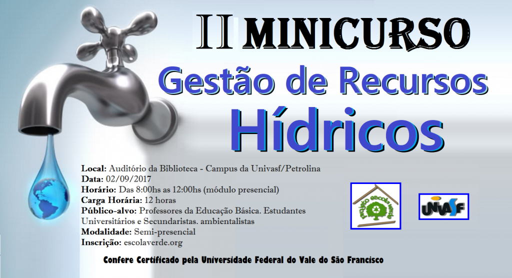 banner do II minicurso de recursos hídricos