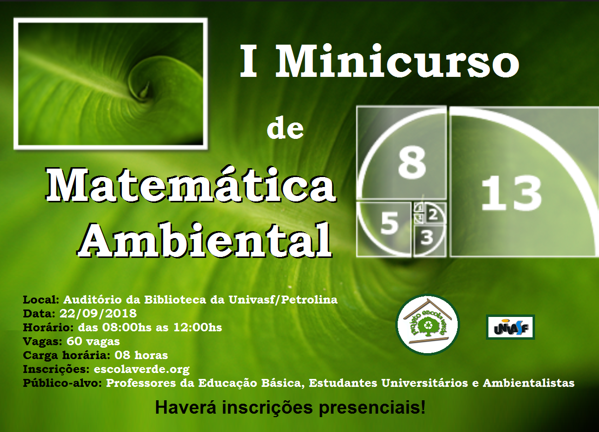 banner i minicurso de matemática ambiental
