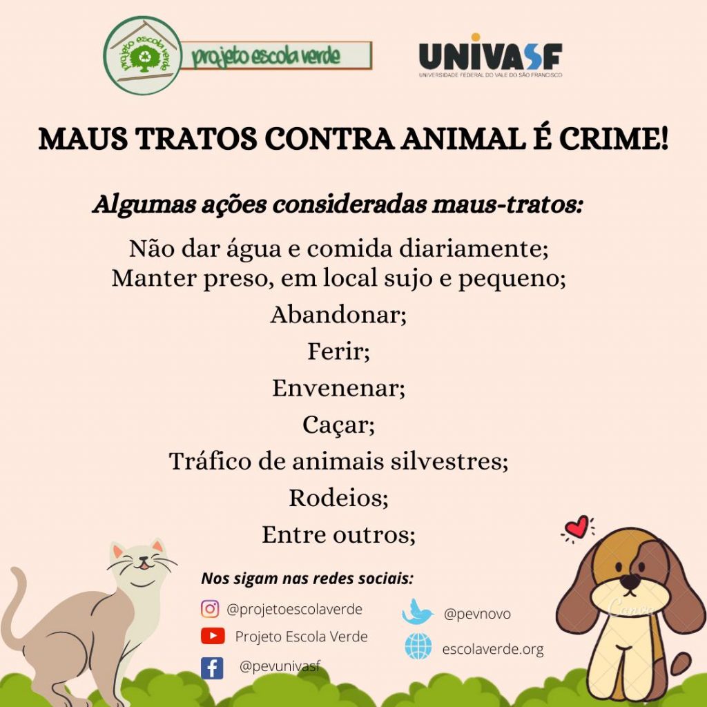 MAUS TRATOS CONTRA ANIMAL É CRIME!