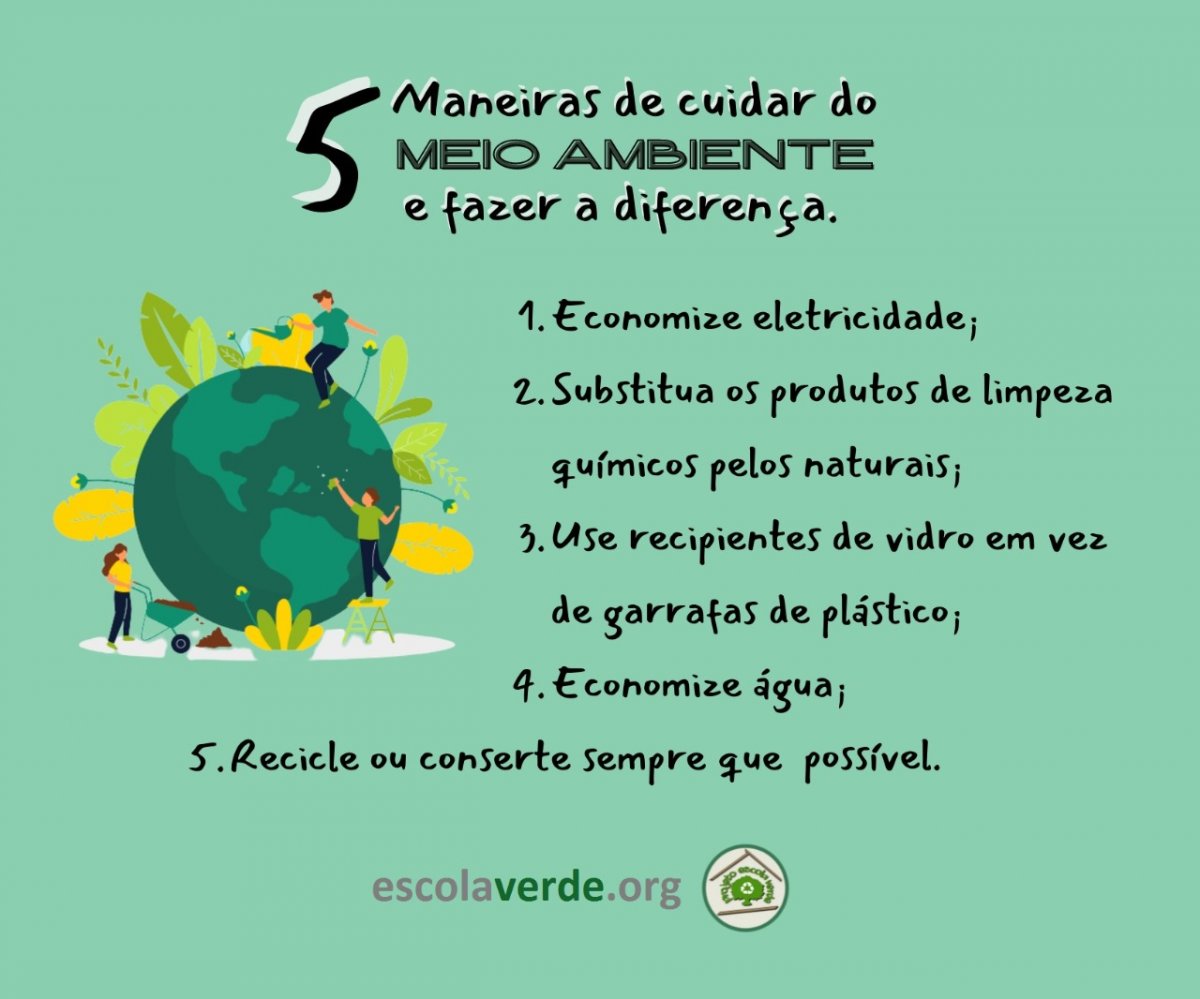 5 Maneiras De Cuidar Do Meio Ambiente Programa Escola Verde 0768