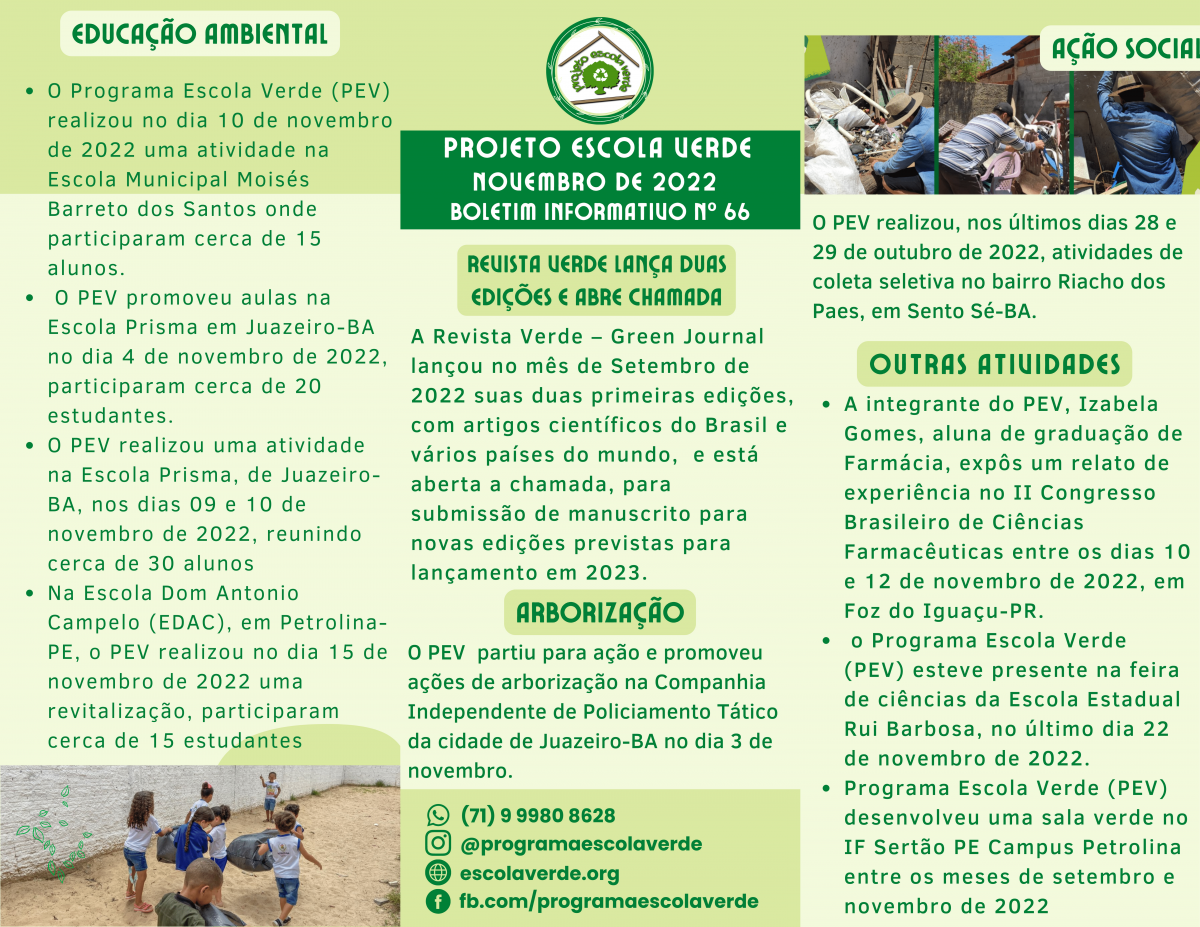 NOVO QUIZ DO PEV PROPORCIONA CONHECIMENTOS SOBRE MEIO AMBIENTE 🌍 –  Programa Escola Verde